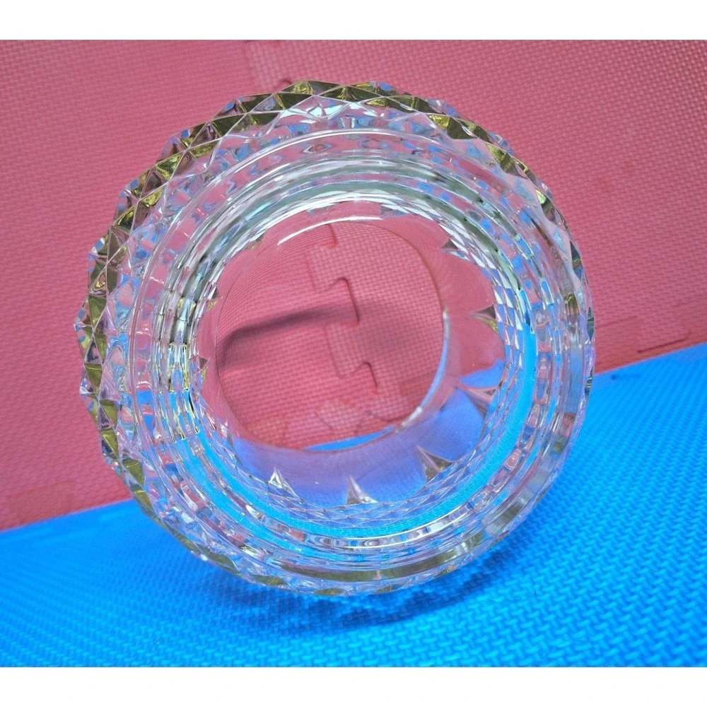 Cristal D'Arques Crystal Ice Bucket With Gold Rim France Vintage Discontinued
